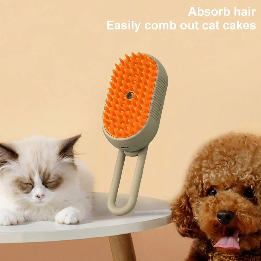 Cat Steam Brush Cat Hair Brush 3 in 1 Pet Hair Cleaning Brush Comb for Removing Tangled and Loosse Hair - Image 3