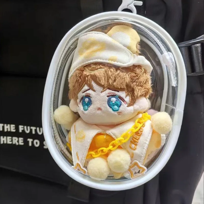 For V1 V2 Labubu Protective Cover Cotton Doll Sitting Bag Transparent doll 17cm Dustproof Hanging Plush Doll - Image 3
