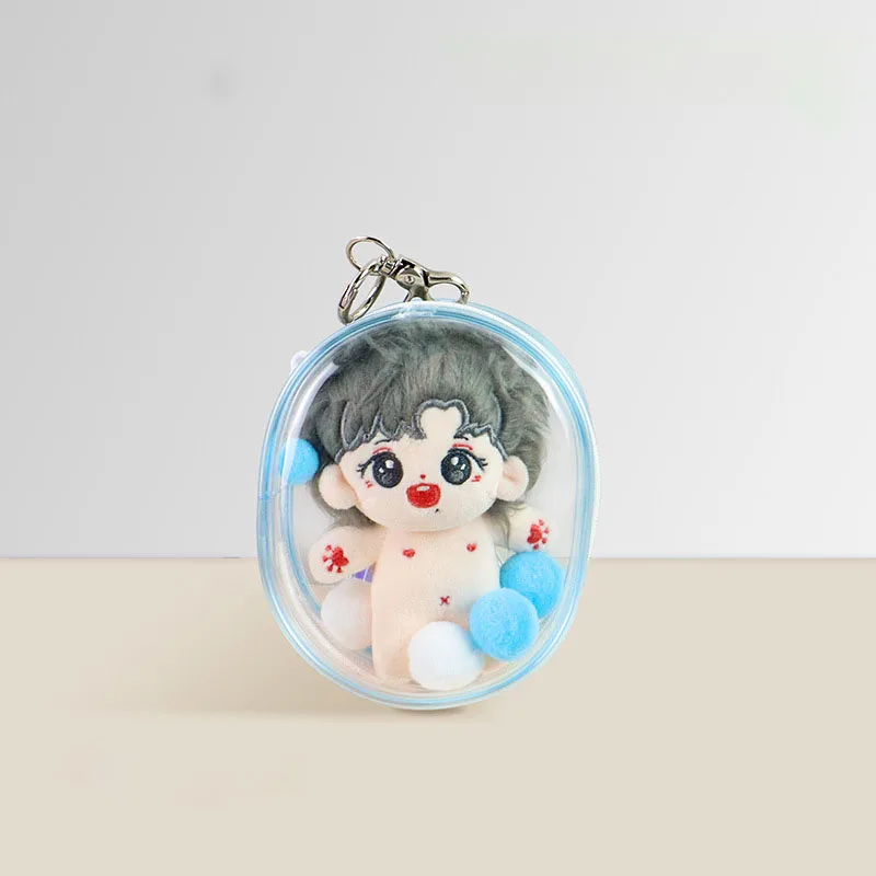 For V1 V2 Labubu Protective Cover Cotton Doll Sitting Bag Transparent doll 17cm Dustproof Hanging Plush Doll - Image 4